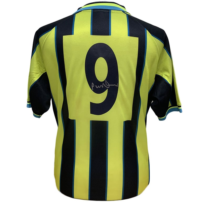 Manchester City FC 1999 Retro Replica Shirt Signed by Paul Dickov