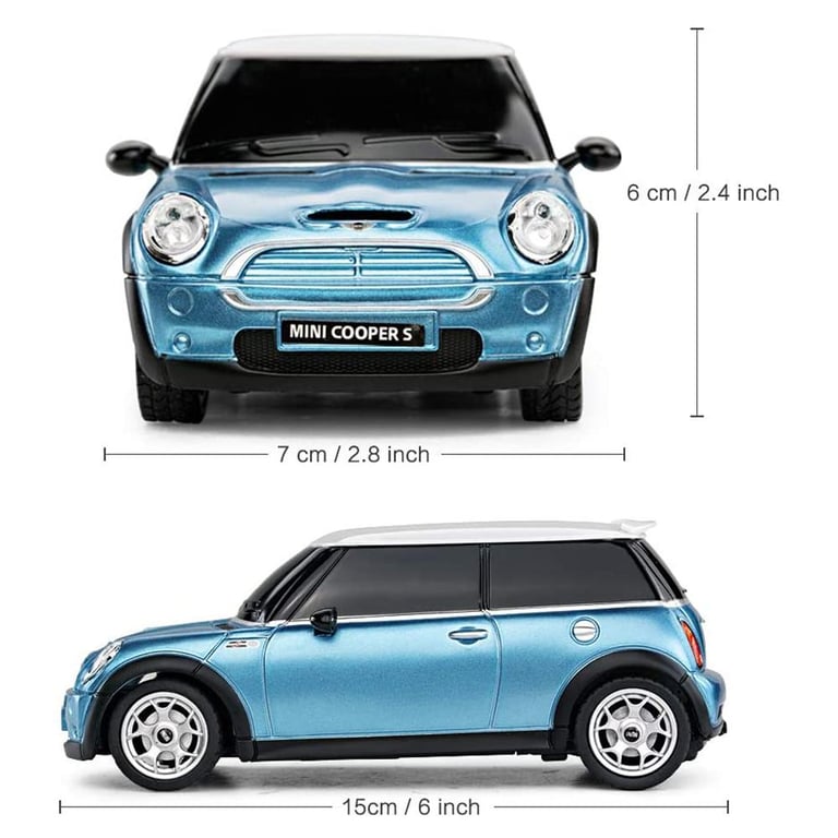 Mini Cooper S 1:24 Scale Radio Controlled Car with Spring Suspension and LED Headlights