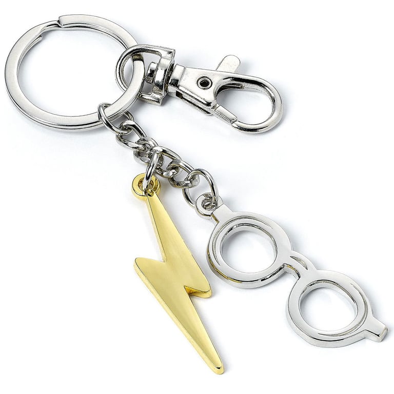 Harry Potter Charm Keyring - Lightning Bolt & Glasses Accessory
