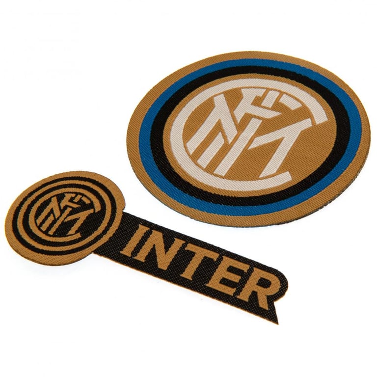 FC Inter Milan Twin Crest Iron On Patch Set - Team Spirit Decoration for Bags and Clothing
