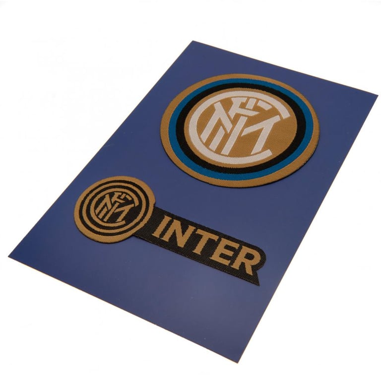 FC Inter Milan Twin Crest Iron On Patch Set - Team Spirit Decoration for Bags and Clothing
