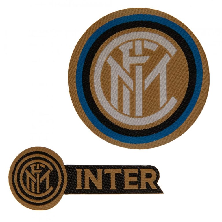 FC Inter Milan Twin Crest Iron On Patch Set - Team Spirit Decoration for Bags and Clothing
