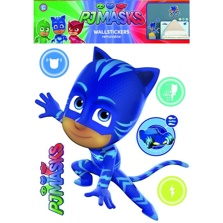 PJ Masks A3 Vinyl Wall Stickers - Removable & Repositionable Home Decor Art