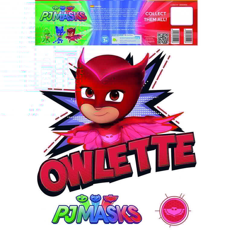 PJ Masks A3 Owlette Removable Wall Stickers