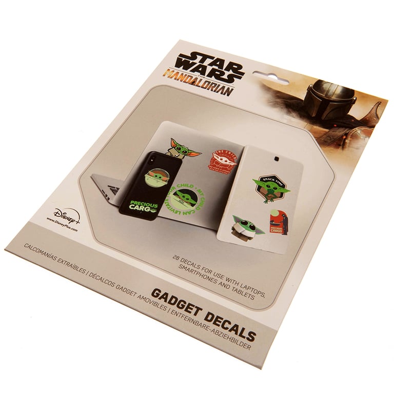 Star Wars The Mandalorian Vinyl Tech Stickers - Self Adhesive Decals for Tablets and Gadgets