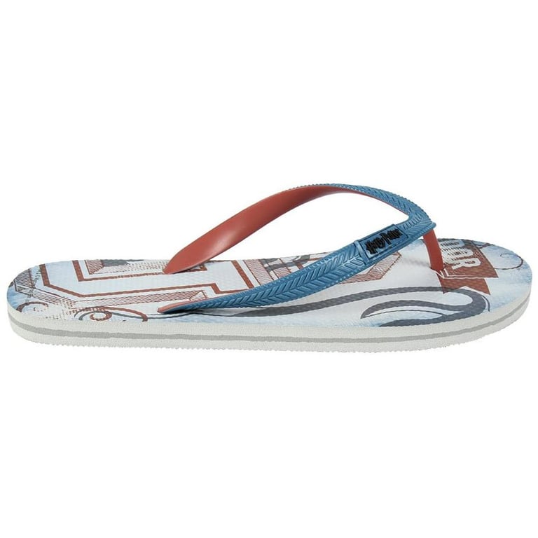 Harry Potter Gryffindor Blue Flip Flops - Official Crest and Mascot Design
