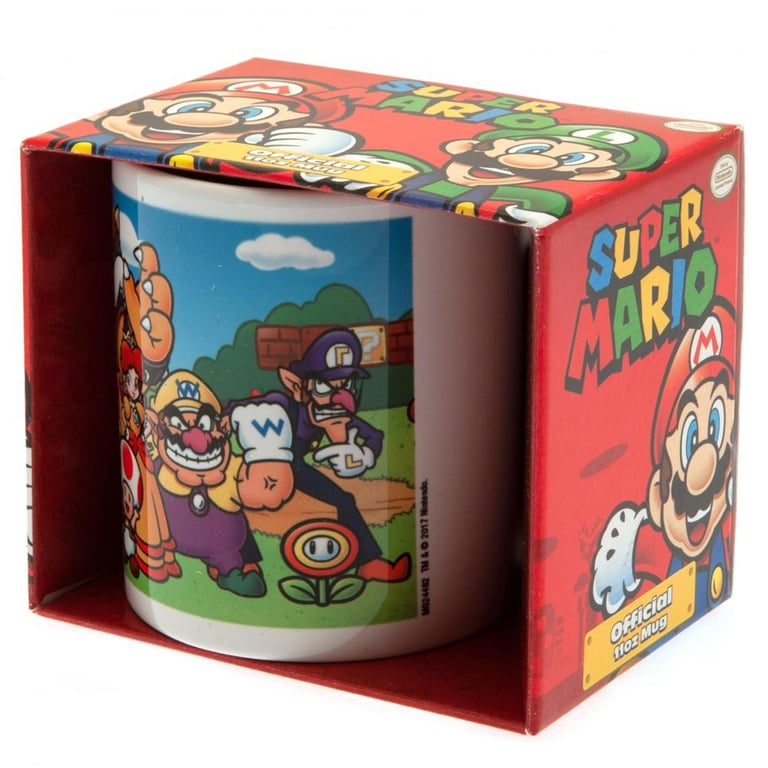 Ceramic Super Mario Mug Featuring Characters from the Beloved Game Series