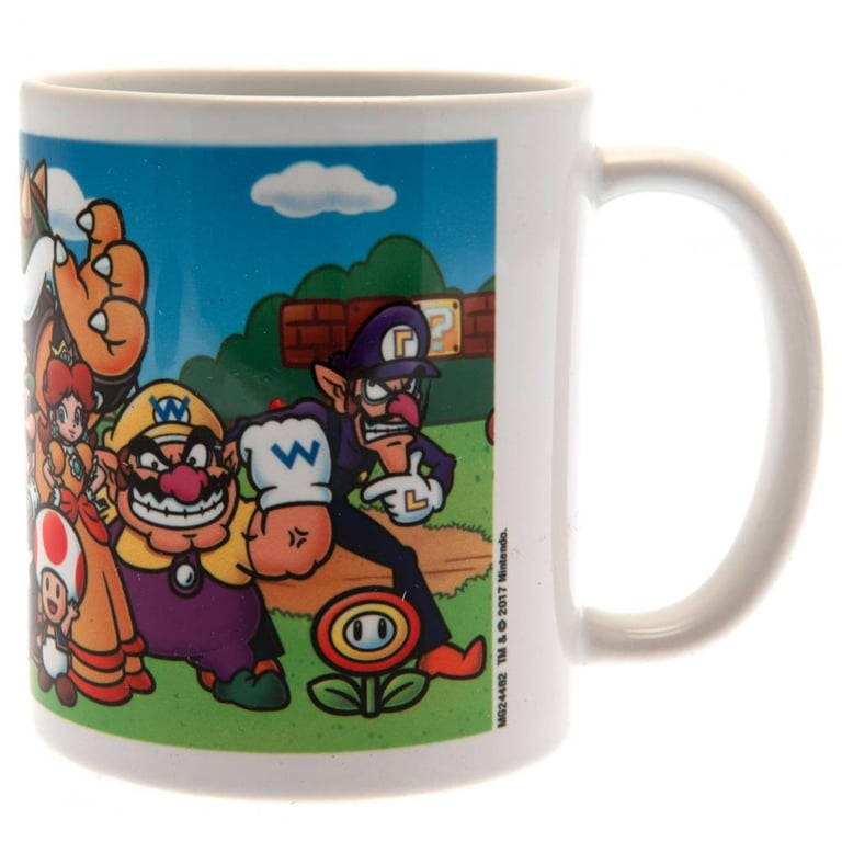 Ceramic Super Mario Mug Featuring Characters from the Beloved Game Series