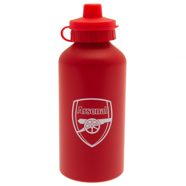 Arsenal FC Aluminium Drinks Bottle with Crest and Flip Top Cap