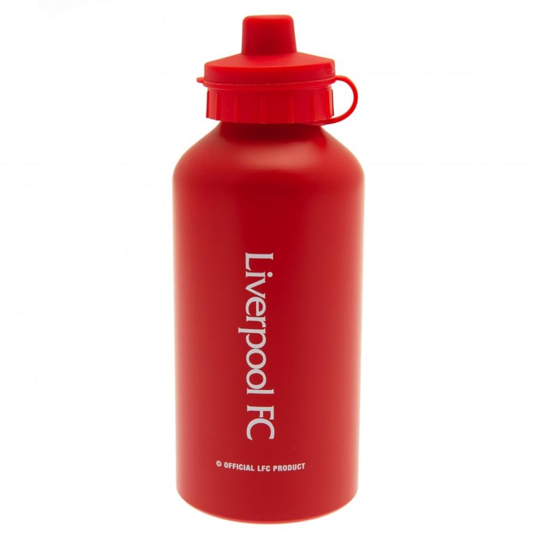Liverpool FC Aluminium Drinks Bottle - Lightweight Crest Design with Flip Top Cap and Drinking Spout