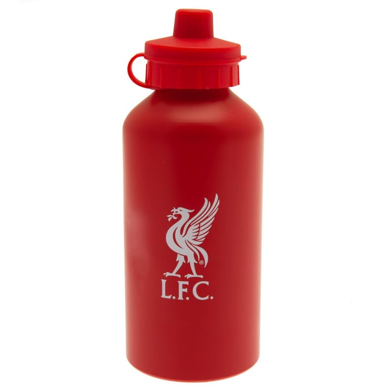 Liverpool FC Aluminium Drinks Bottle - Lightweight Crest Design with Flip Top Cap and Drinking Spout