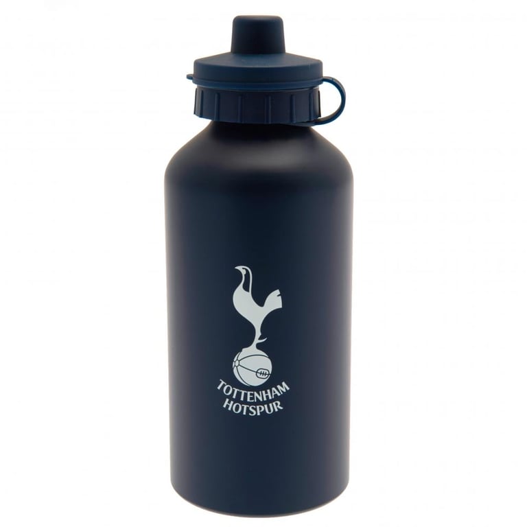 Tottenham Hotspur FC Aluminium Drinks Bottle - Lightweight, Matt Navy Finish with Spurs Crest and Flip Top Cap