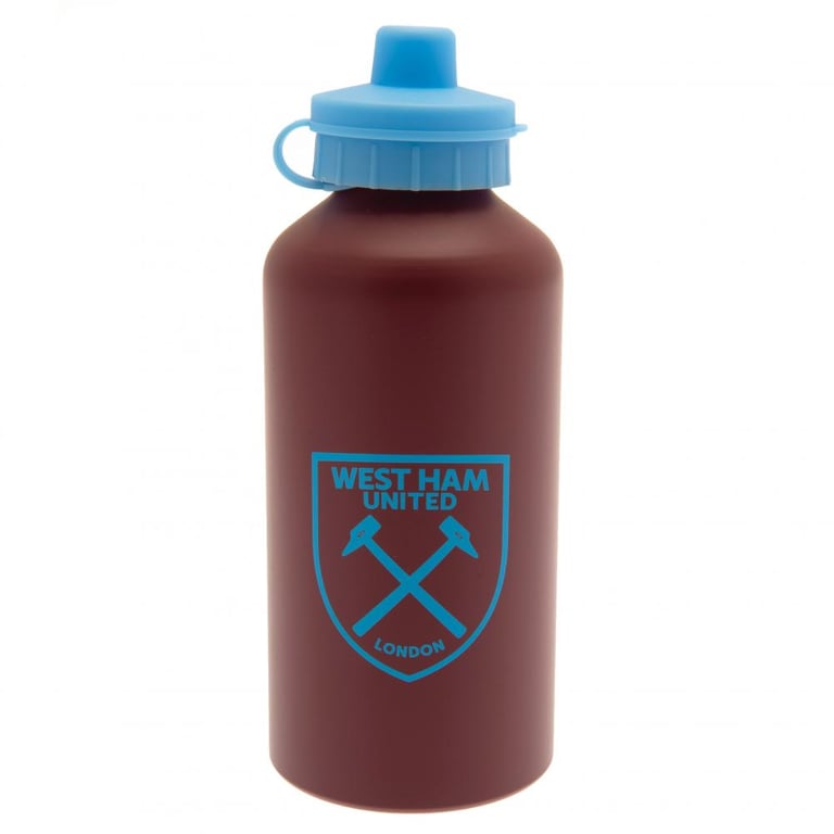 West Ham United FC Aluminium Drinks Bottle with Hammers Crest and Flip Top Cap