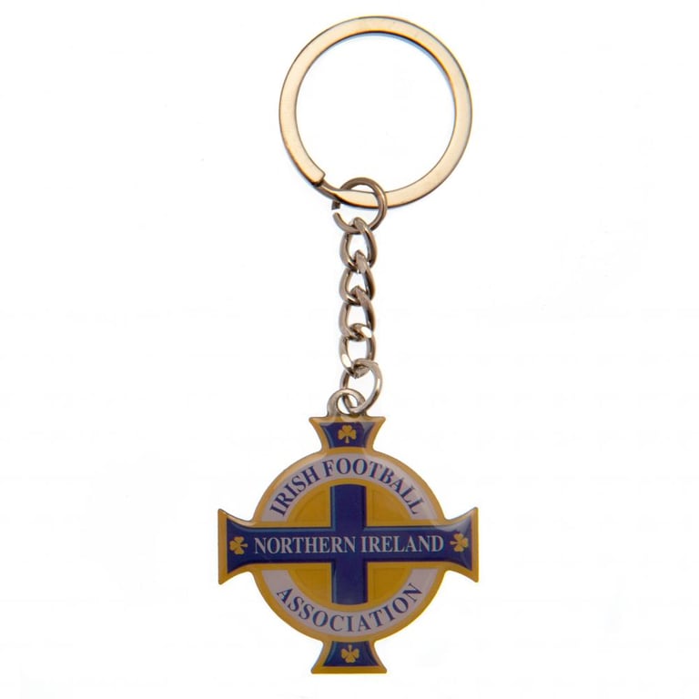 Northern Ireland Crest Keyring - Metal Alloy Keyring with Die Stamped Design and Full Colour Enamel Infill