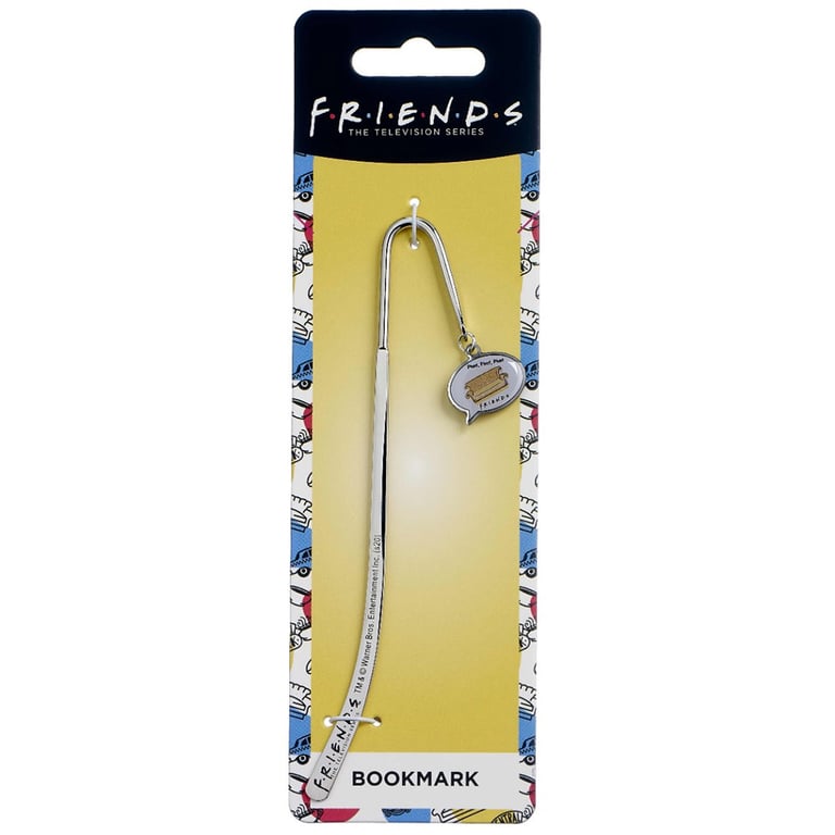 Sleek Silver Friends Pivot Bookmark - Motivational Home Decor with Hanging Charm