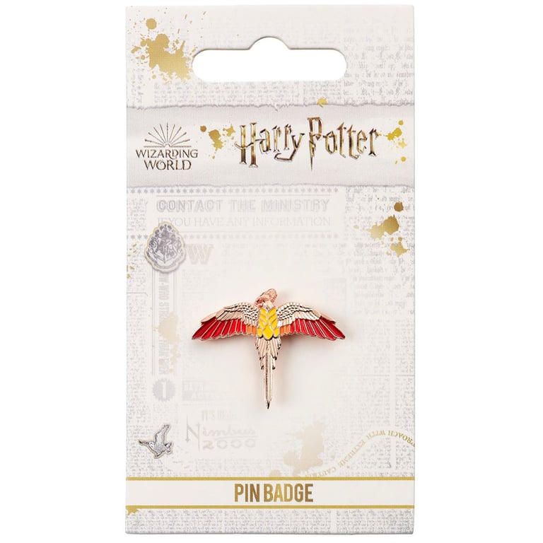 Harry Potter Fawkes Phoenix Enamel Pin - Collectible Wizarding World Badge