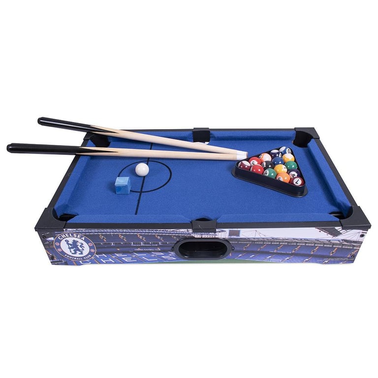 Chelsea FC 20 Stadium Design Pool Table with Balls and Cues Included