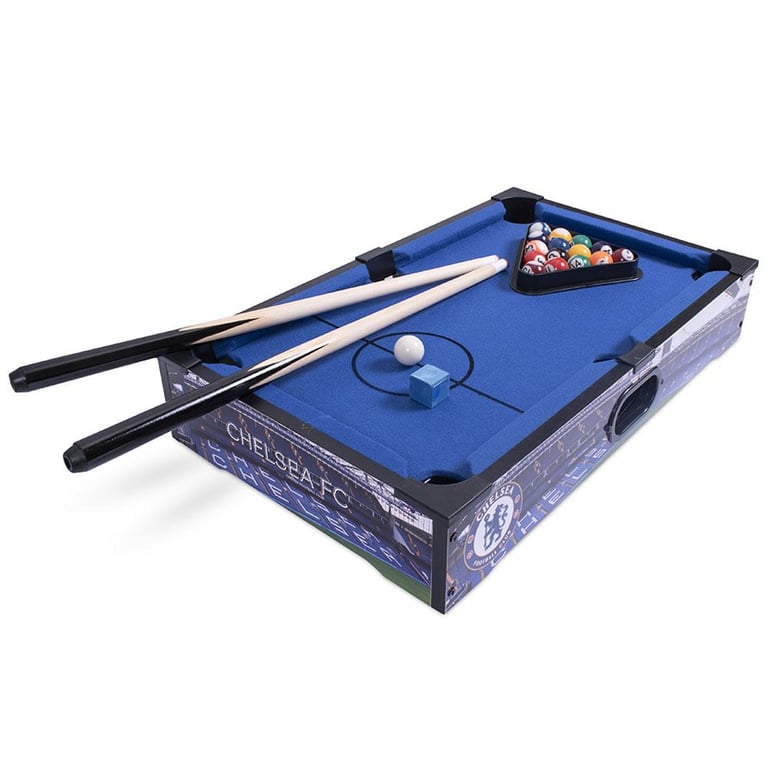 Chelsea FC 20 Stadium Design Pool Table with Balls and Cues Included