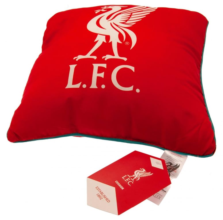 Liverpool FC YNWA 100 Polyester Cushion - Red Club Crest Home Decor