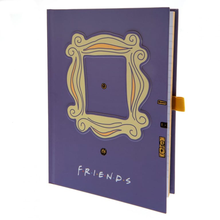 Friends Faux Leather A5 Notebook Frame - Personalized Photo Frame with Bookmark and Lined Pages