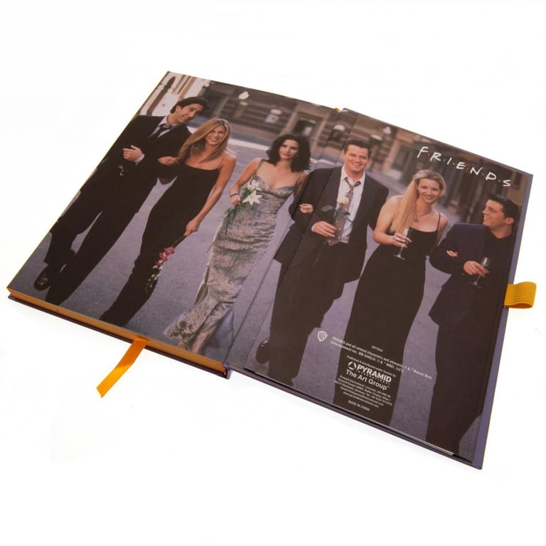 Friends Faux Leather A5 Notebook Frame - Personalized Photo Frame with Bookmark and Lined Pages