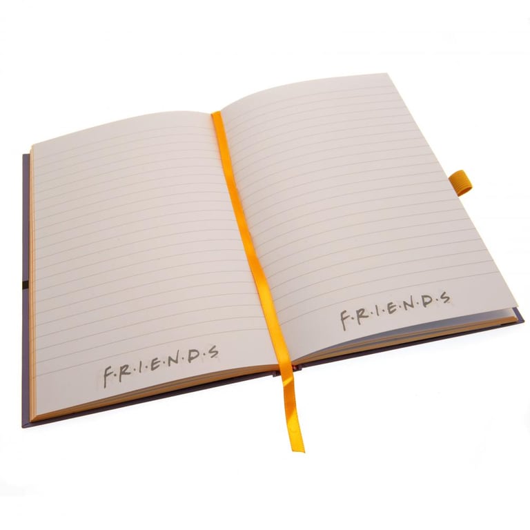 Friends Faux Leather A5 Notebook Frame - Personalized Photo Frame with Bookmark and Lined Pages