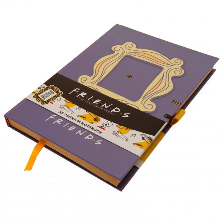 Friends Faux Leather A5 Notebook Frame - Personalized Photo Frame with Bookmark and Lined Pages