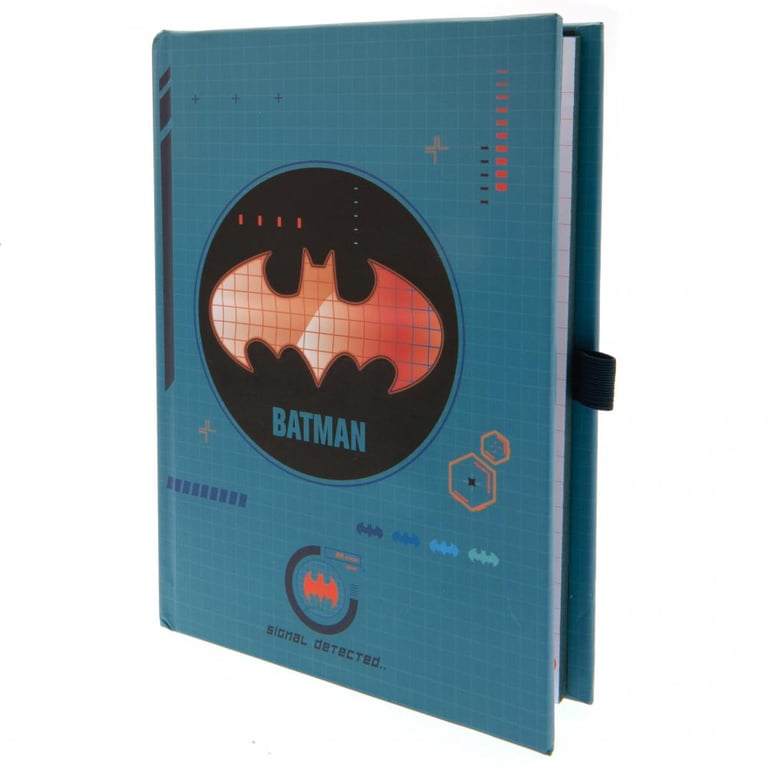 Batman Premium Notebook - Faux Leather A5 Notebook with LED Light Up Logo and Batmobile Detail