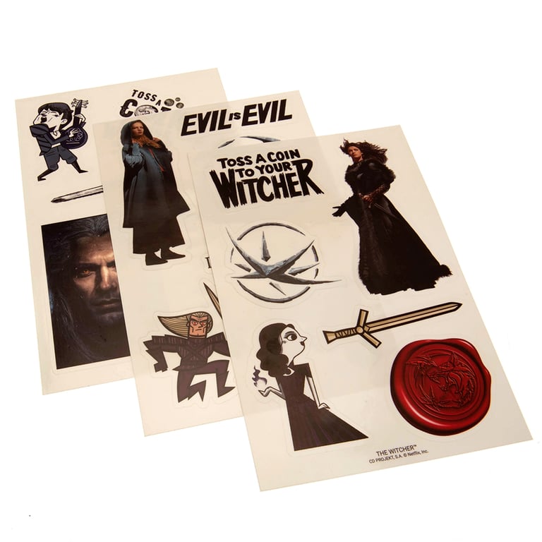 The Witcher Tech Stickers - Vinyl Self Adhesive Decals for Tablets & Phones