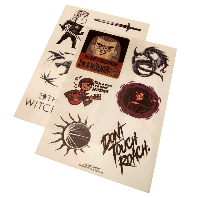 The Witcher Tech Stickers - Vinyl Self Adhesive Decals for Tablets & Phones