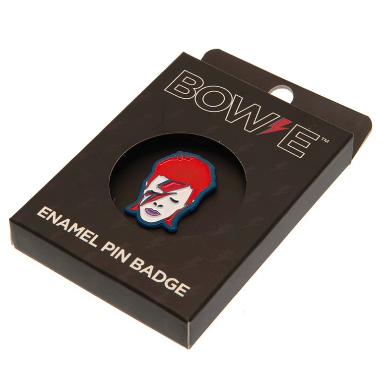 David Bowie Ziggy Stardust Enamel Pin Badge - Rubber Push Fixing