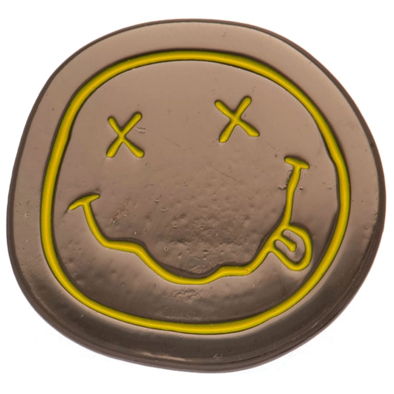 Nirvana Logo Enamel Pin Badge - Rubber Push Fixing, Colorful Vintage Rock Band Merchandise