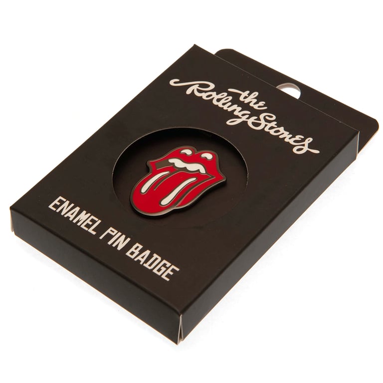 The Rolling Stones Hot Lips Enamel Pin Badge with Rubber Push Fixing