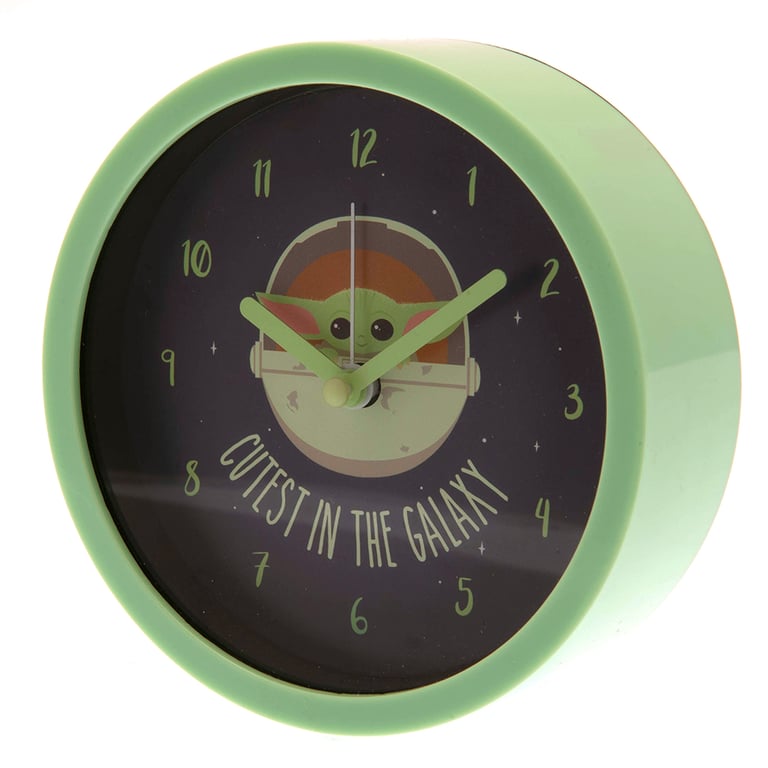 Star Wars Mandalorian Grogu Cutest In The Galaxy Modern Quartz Alarm Clock