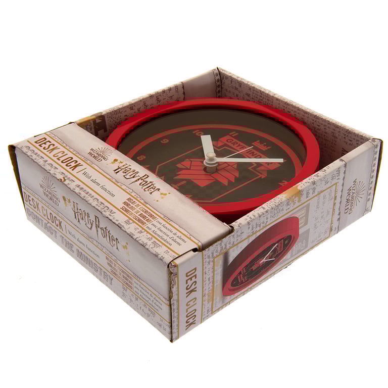 Gryffindor Harry Potter Desk Clock - Modern Quartz Alarm Clock with Clear Font and Durable Plastic Case