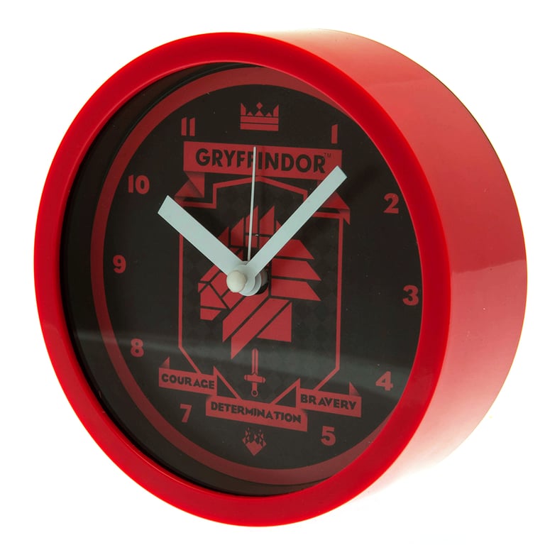 Gryffindor Harry Potter Desk Clock - Modern Quartz Alarm Clock with Clear Font and Durable Plastic Case