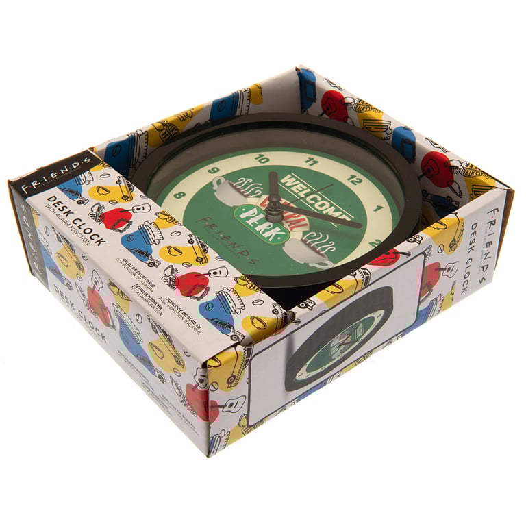 Central Perk Friends Modern Desk Clock with Alarm Function and Quartz Movement