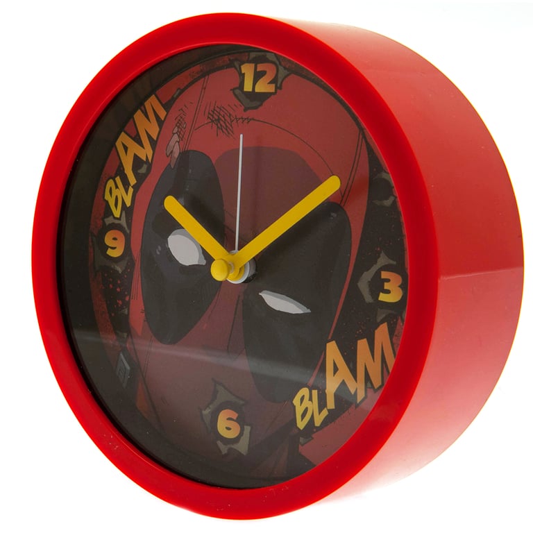 Deadpool Modern Quartz Alarm Clock with Comic Art Design