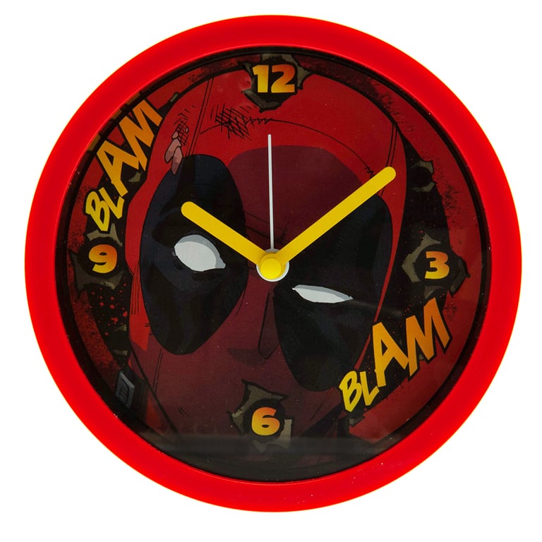 Deadpool Modern Quartz Alarm Clock with Comic Art Design