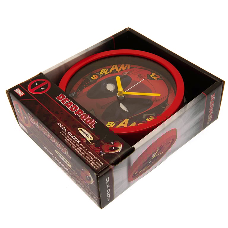 Deadpool Modern Quartz Alarm Clock with Comic Art Design