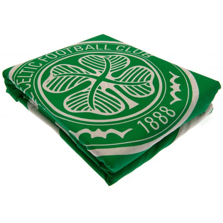 Celtic FC Pulse Double Duvet Set - Reversible Club Crest Design, Machine Washable