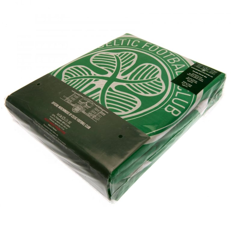 Celtic FC Pulse Double Duvet Set - Reversible Club Crest Design, Machine Washable