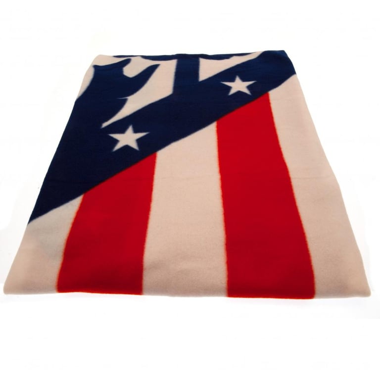 Atletico Madrid FC Vibrant Red Classic Fleece Blanket - Soft Warm Club Crest Design