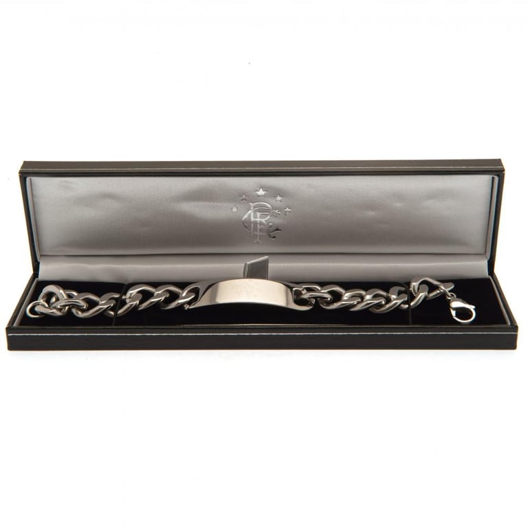 Rangers FC Heavy Design Stainless Steel Chain Club Crest Bracelet