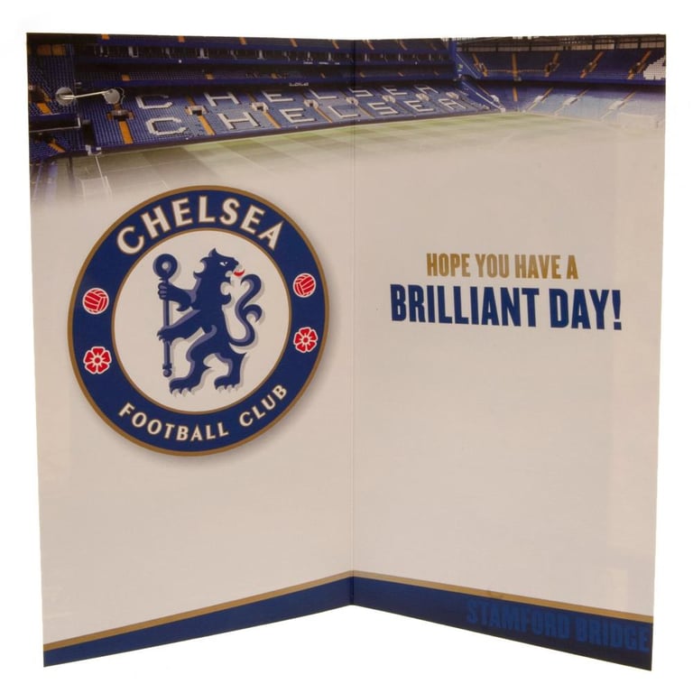 Chelsea FC Stamford Bridge Birthday Card - Official Chelsea Crest Design