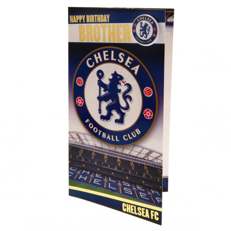 Chelsea FC Stamford Bridge Birthday Card - Official Chelsea Crest Design