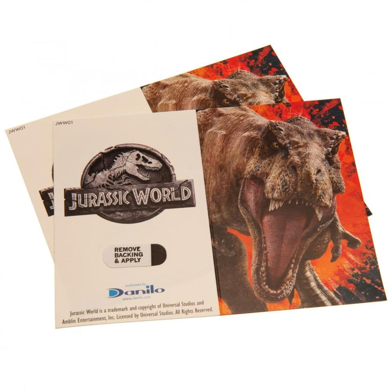 Jurassic World Dinosaur Gift Wrap - 2 Sheets & T-Rex Tags