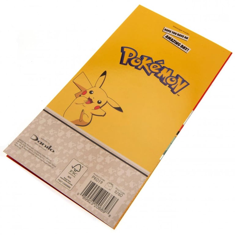 Pokmon Birthday Card - Colourful Pikachu & Friends Design