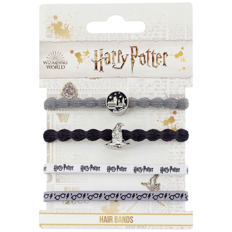 Harry Potter Premium Hair Accessories Set - Hogwarts Charm Hair Ties & Wizarding World Bands