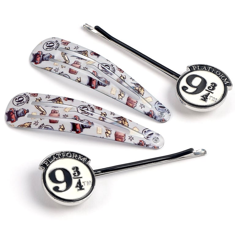 Harry Potter 9 & 3 Quarters Hair Clip Set - Premium Hogwarts Express Pattern Accessories
